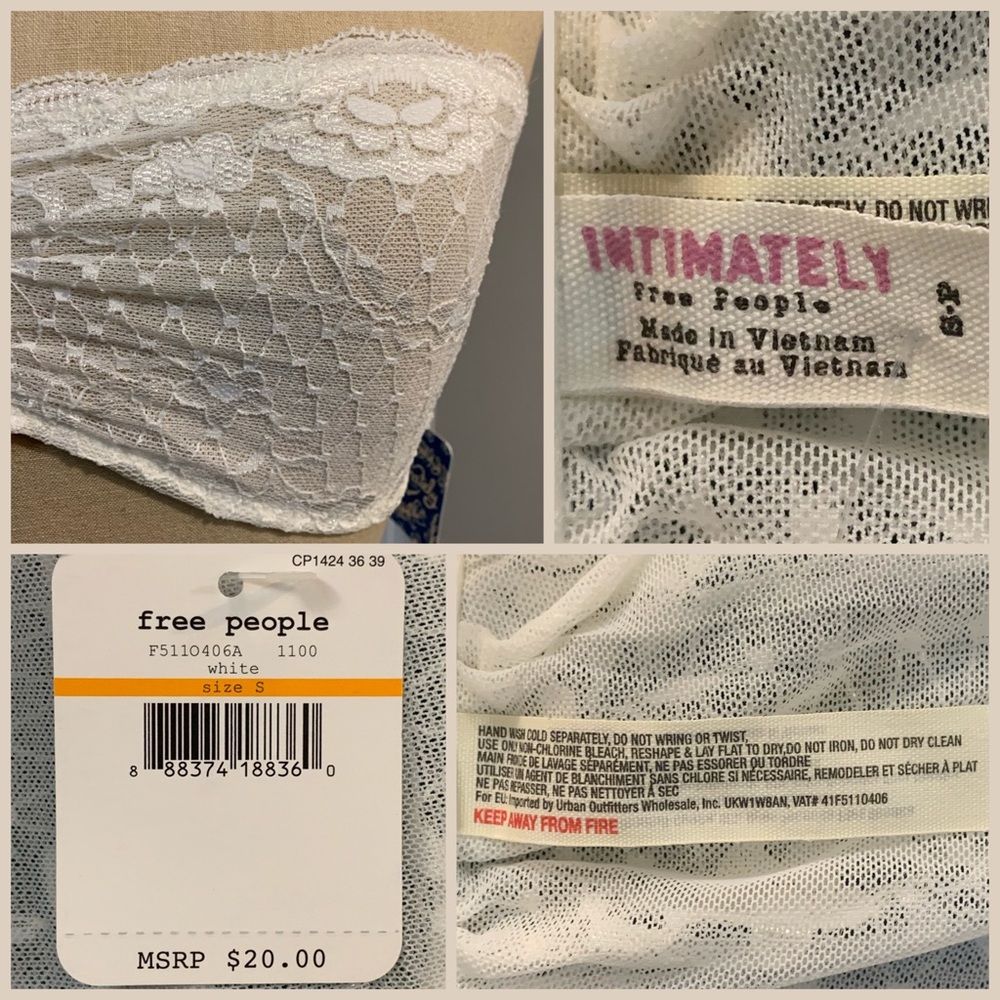 Free People Intimately White Lace Bandeau Bra - Picture 8 of 8